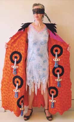 Ringmasters Wife wearable art coat circus, Paula O'Brien Pavelka