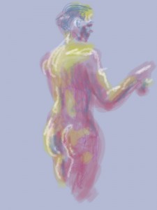 life drawing with ipad, 15 minute pose
