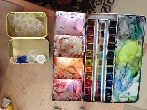 watercolor-travelbox, make your own small watercolor travel box