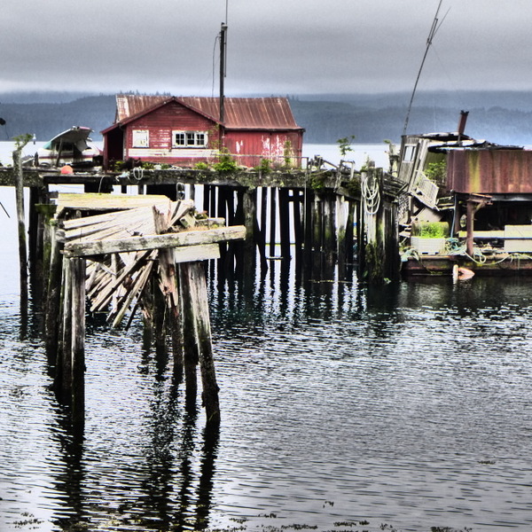 Alert Bay, BC, fishing harbour, First Nations community