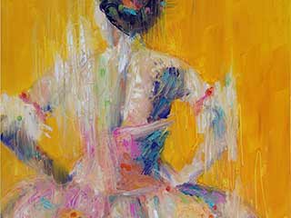 Colorful Dance Painting, exciting ballet painting, colorful ballet painting