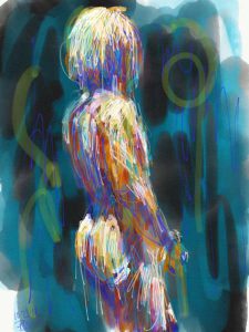 digital painting, loose nude life drawing