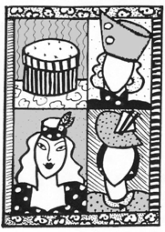 13_HATS_quilt_pattern_bw