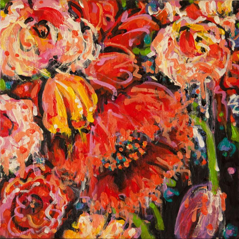 Juicy florals, oil painting